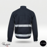 Bluza ochronna trudnopalna  odblaskowa(granat)-produkt Gondpol - 2