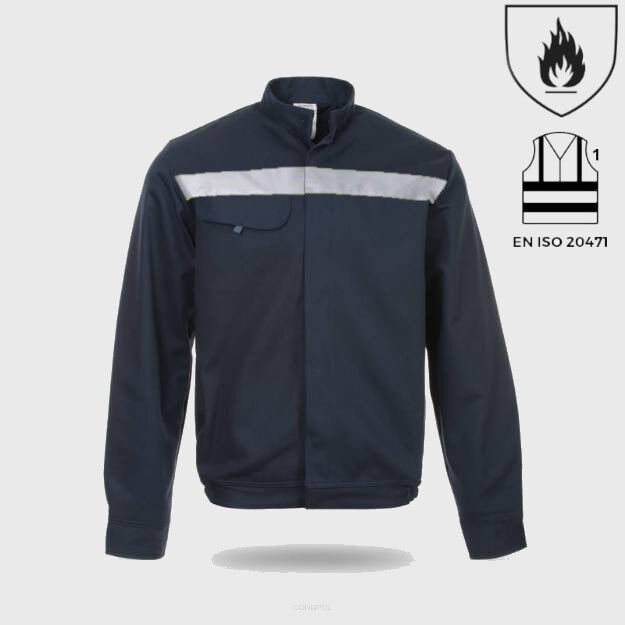 Bluza spawalnicza trudnopalna odblaskowa