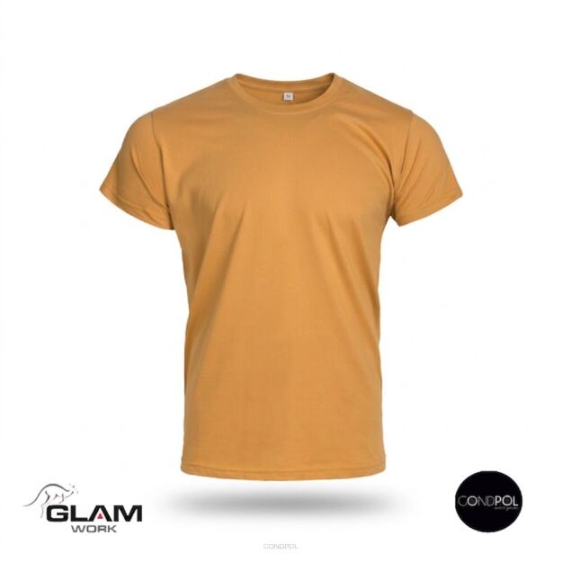 T-SHIRT bawełniany piaskowy
