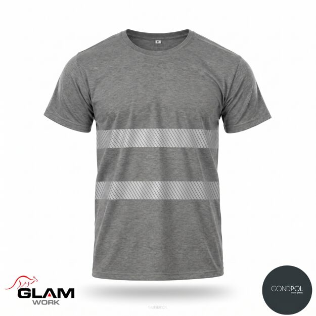T-SHIRT bawełniany odblaskowy grafit