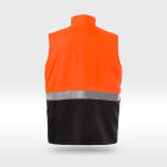 Bezrękawnik ochronny odblaskowy ocieplany polarem KORMORAN(pomarańczowo-czarny)produkt Gondpol-PRODUKT GONDPOL - 2