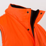 Bezrękawnik ochronny odblaskowy ocieplany polarem KORMORAN(pomarańczowo-czarny)produkt Gondpol-PRODUKT GONDPOL - 3