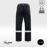 Spodnie ochronne ocieplane z odblaskiem pasek(czarne)produkt Gondpol - 2