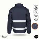 Kurtka ochronna ocieplana trudnopalna odblask(granat)-produkt Gondpol - 2