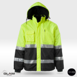 Kurtka ochronna ocieplana polarem odblaskowa żółto-czarna winter-produkt Gondpol - 2