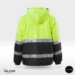 Kurtka ochronna ocieplana polarem odblaskowa żółto-czarna winter-produkt Gondpol - 3