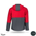 Kurtka softshell szaro-czerwona  - 2