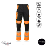 Ubranie ochronne multifunkcyjne odblask ORION(czarno-pomarańczowe certyfikat) spodnie ogrodniczki lub na pasku-produkt Gondpol - 4