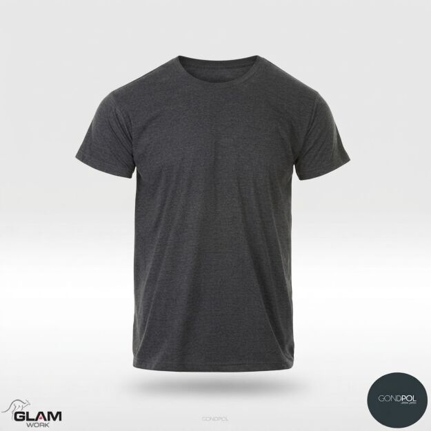 T-SHIRT bawełniany ciemny grafit