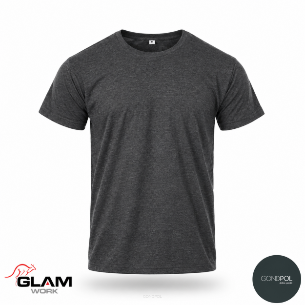 T-SHIRT bawełniany ciemny grafit