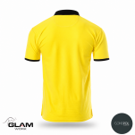 Koszulka polo bawełna żółto-czarna - 2