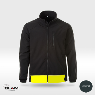 Kurtka ochronna membranowa softshell (czarno żółta)-produkt Gondpol