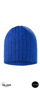 Czapka dzianinowa bawełniana niebieska-produkt polski