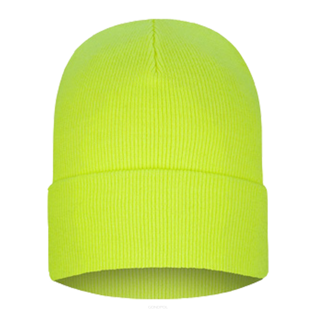 Czapka dzianinowa bawełniana żółta-produkt Polski