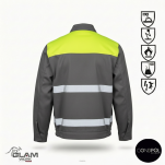 Bluza ochronna multifunkcyjna odblaskiem ORION(popiel żłóty certyfikat)-produkt Gondpol - 2