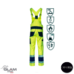 Spodnie ochronne multifunkcyjne ogrodniczki ORION(żółto-granatowe certyfikat)produkt Gondpol - 2