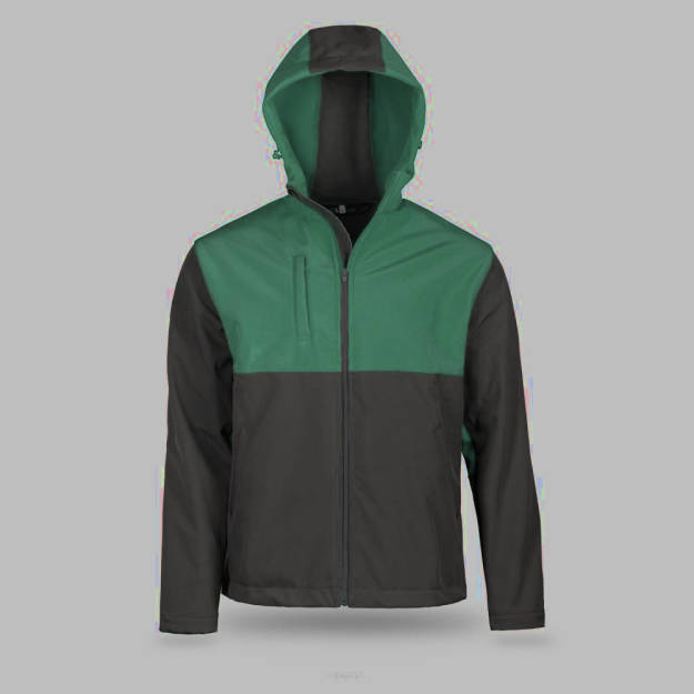 Kurtka softshell czarno-zielona