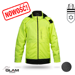 Kurtka ocieplana polarem tkanina membranowa MERKURY(żółto-czarna)produkt Gondpol