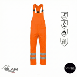 Ubranie ochronne trudnopalne antystatyczne wzmacniane z odblaskiem ORION z certyfikatem (spodnie na pasku lub ogrodniczki)-produkt Gondpol - 3