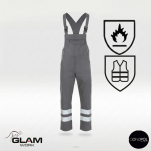 Ubranie ochronne trudnopalne z odblaskiem (popiel bluza spodnie ogrodniczki lub pasek)produkt Gondpol - 2