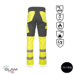 Spodnie ochronne multifunkcyjne odblaskowe ORION(popielato żółte certyfikat)-produkt Gondpol - 2