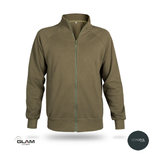 Bluza dzianinowa bawełniana (oliwka)-produkt Gondpol