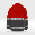 Kurtka ochronna ocieplana polarem odblaskowa WINTER(pomarańcz-popiel-produkt Gondpol - 2