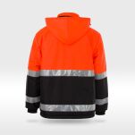 Kurtka ochronna ocieplana polarem odblaskowa WINTER(pomarańcz-czarna)produkt Gondpol - 3
