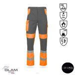 Ubranie ochronne multifunkcyjne odblask ORION(szaro-pomarańczowe certyfikat) spodnie ogrodniczki lub na pasku-produkt Gondpol - 2