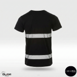 Koszulka t-shirt bawełniana z odblaskiem (czarna)-produkt Gondpol - 2