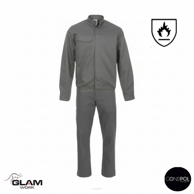 Ubranie ochronne trudnopalne bluza spodnie ogrodniczki lub pasek(popiel)produkt Gondpol