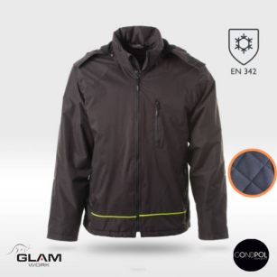 Kurtka ochronna membranowa ocieplana polarem MERKURY(czarno żółty)-produkt Gondpol