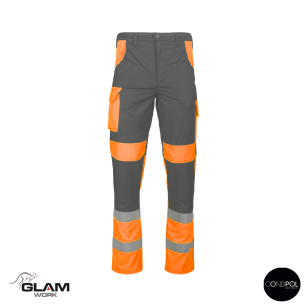 Spodnie ochronne duo odblaskowe GRYF(szaro-pomarańczowe) produkt Gondpol