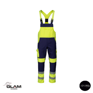 Spodnie ochronne  duo odblaskowe GRYF(granatowo-żółte)-produkt Gondpol