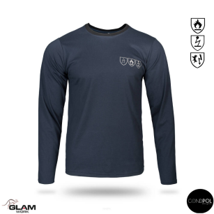 Koszulka dzianinowa ochronna trudnopalna antystatyczna(granat)-produkt Gondpol