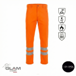 Ubranie ochronne trudnopalne antystatyczne z odblaskiem ORION z certyfikatem (spodnie na pasku lub ogrodniczki)-produkt Gondpol - 4