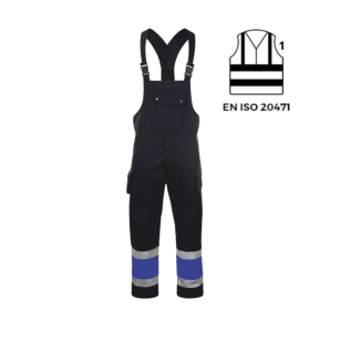 Spodnie ochronne z odblaskiem ogrodniczki GRYF(czarno niebieskie) - produkt Gondpol