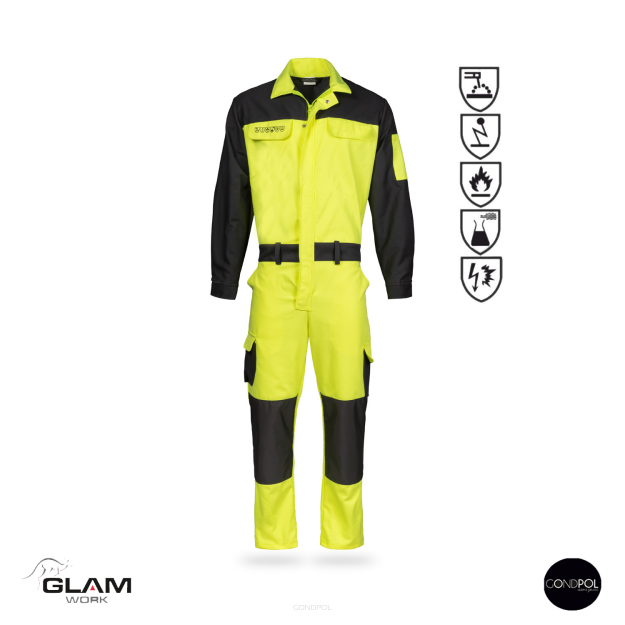 Kombinezon ubranie ochronny multfunkcyjny ORION(żółto czarny)produkt Gondpol