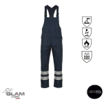 Ubranie ochronne trudnopalne antystatyczne z odblaskiem ORION z certyfikatem (spodnie na pasku lub ogrodniczki)-produkt Gondpol - 3