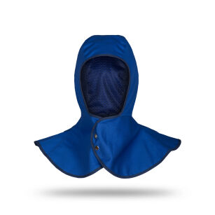 Kaptur ochronny z tkaniny trudnopalnej dla spawacza(niebieski)produkt GONDPOL
