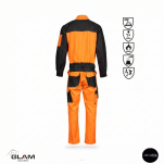 Kombinezon ochronny multfunkcyjny odblask ORION(pomarańczowo-czarny)produkt Gondpol - 2