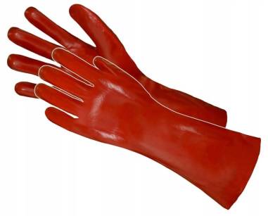 Rękawice z PCV-35 czerwone 