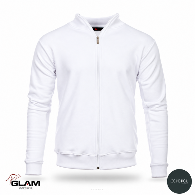 Bluza rozpinana dzianinowa PREMIUM biała
