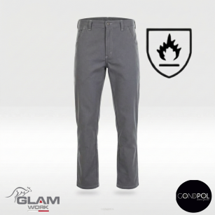 Spodnie ochronne trudnopalne pasek dla spawacza(popiel)-produkt Gondpol