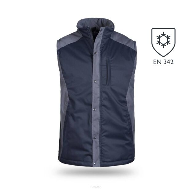 Bezrękawnik ochronny ocieplany polarem Pelikan(czarno-popiel)produkt Gondpol