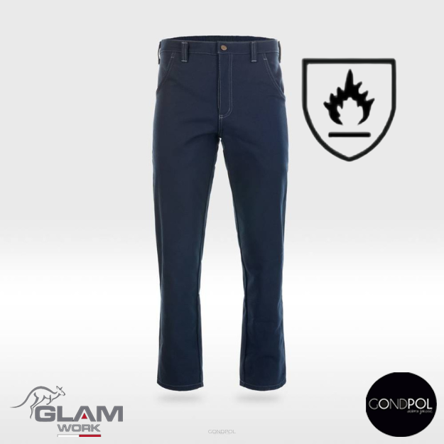 Ubranie ochronne trudnopalne wzmacniane bluza,ogrodniczki lub pasek(granat)produkt Gondpol