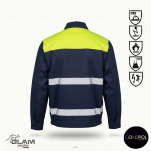 Bluza ochronna multifunkcyjna odblaskiem ORION(granatowo-żółta certyfikat)-produkt Gondpol - 2