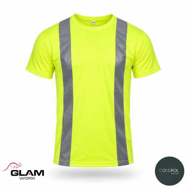 T-SHIRT bawełniany odblaskowy żółty