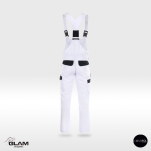 Spodnie ochronne ogrodniczki ORION(białe-czarne)produkt Gondpol - 2