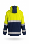 Kurtka softshell odblaskowa DUO z kapturem żółto-granatowa – Gondpol - 2